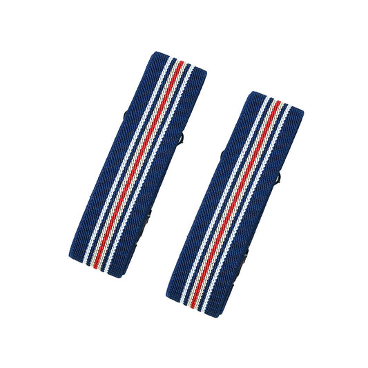 Classic Sleeve Garters (Dark Red Yellow Blue, 1 inch)