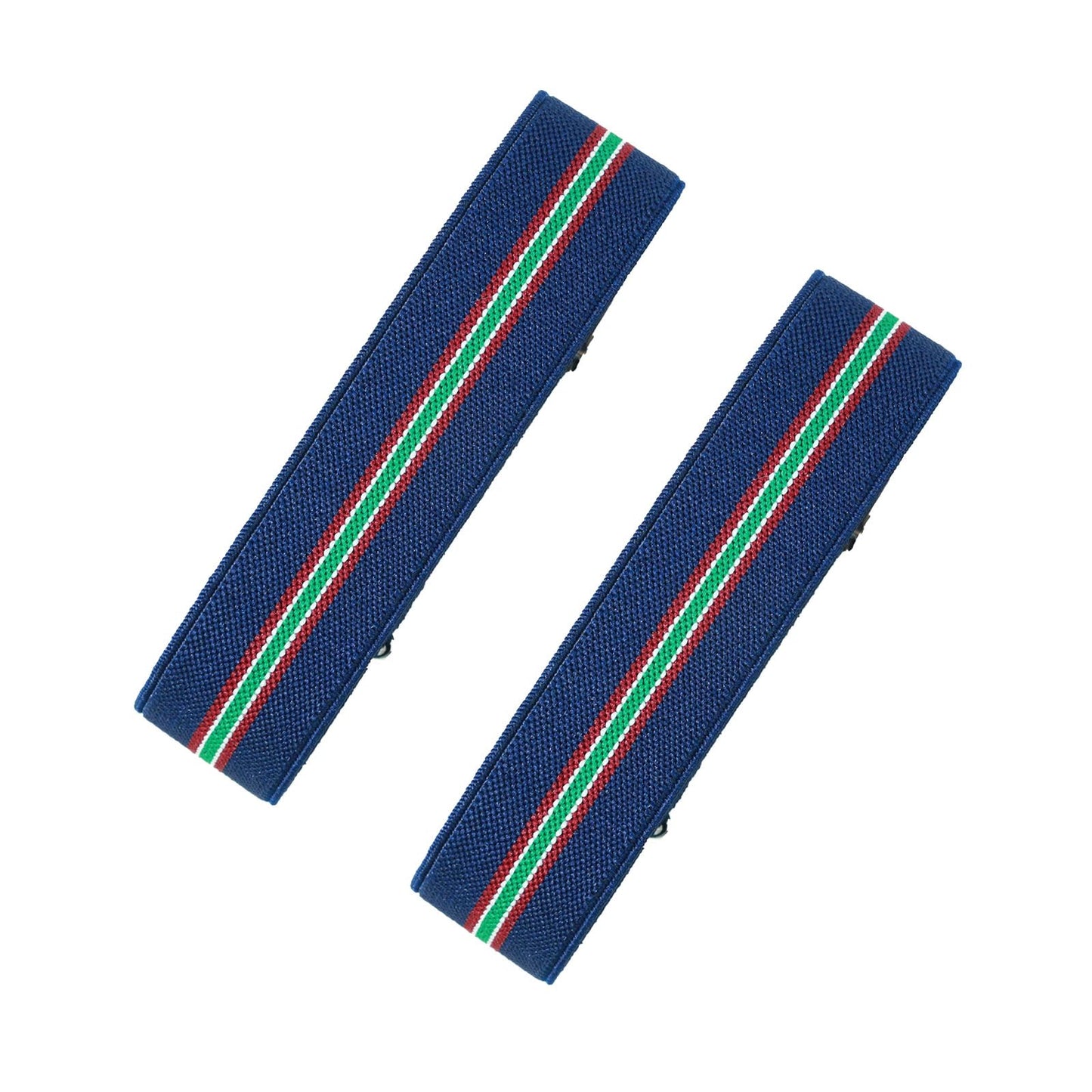 Classic Sleeve Garters (Blue Red White Green, 1 inch)