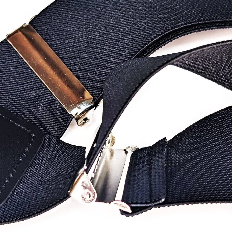 Heavy Duty X-Back Suspenders 2" (Black)