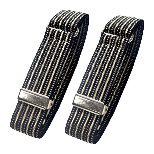 Classic Sleeve Garters (Khaki Grain Pattern, 3/4 inch)