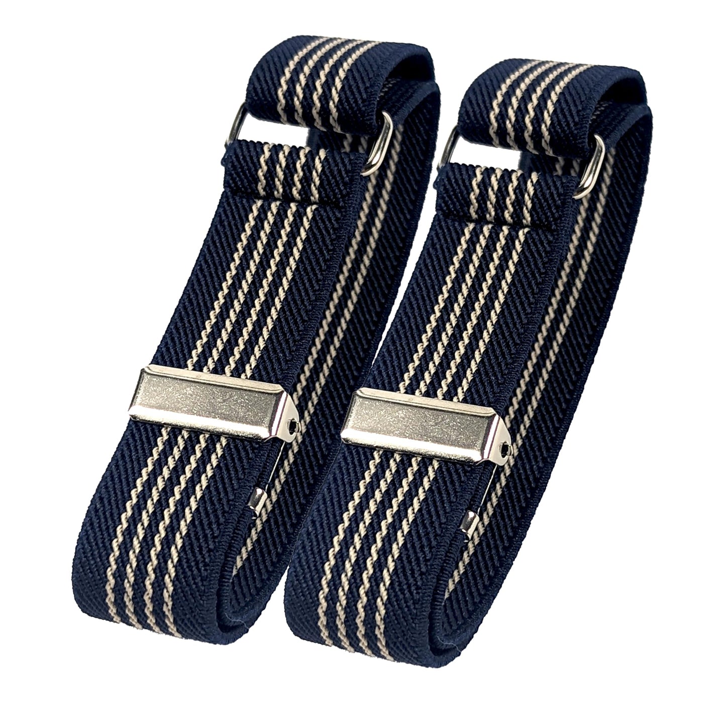 Classic Sleeve Garters (Blue Four Khaki, 1 inch)
