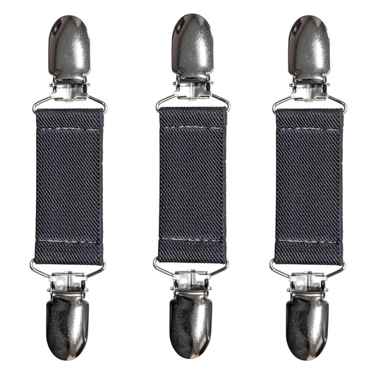 Glove Clips (3-Pack) (Deep Gray, 1 inch)