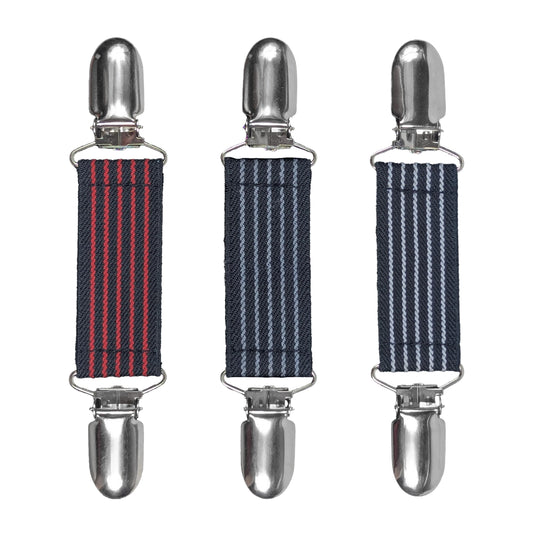 Glove Clips (3-Pack) (Elegant Pinstripe, 1 inch)