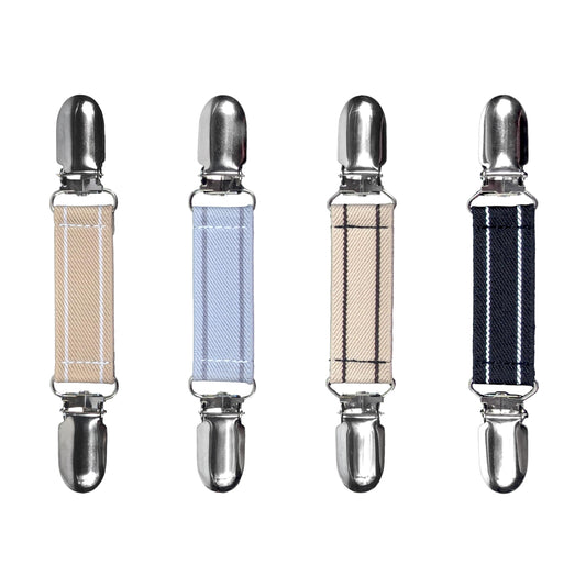 Glove Clips (4-Pack) (Dual Stripe Series-4pcs, 3/4 inch)