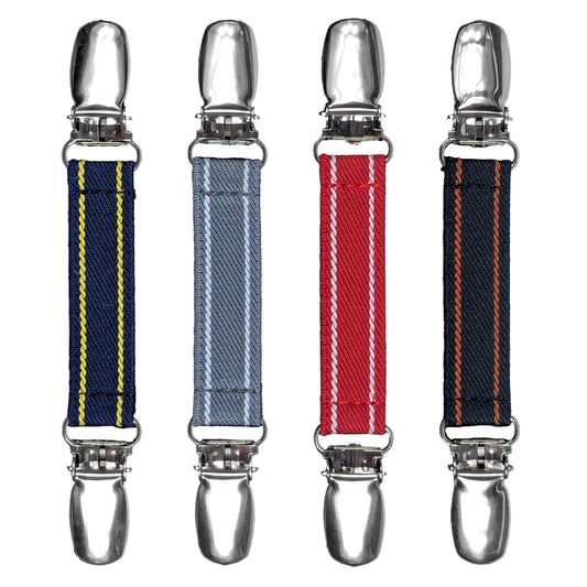 Glove Clips (4-Pack) (Dual Stripe Series-4pcs, 5/8 inch)