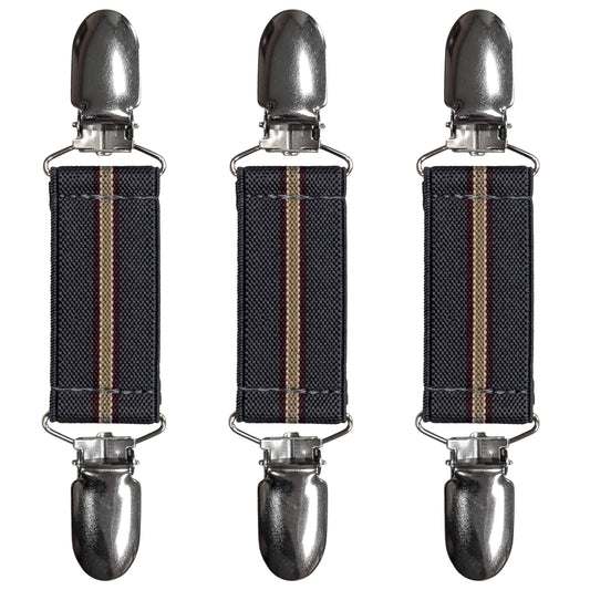 Glove Clips (3-Pack) (Gray Red White Beige, 1 inch)