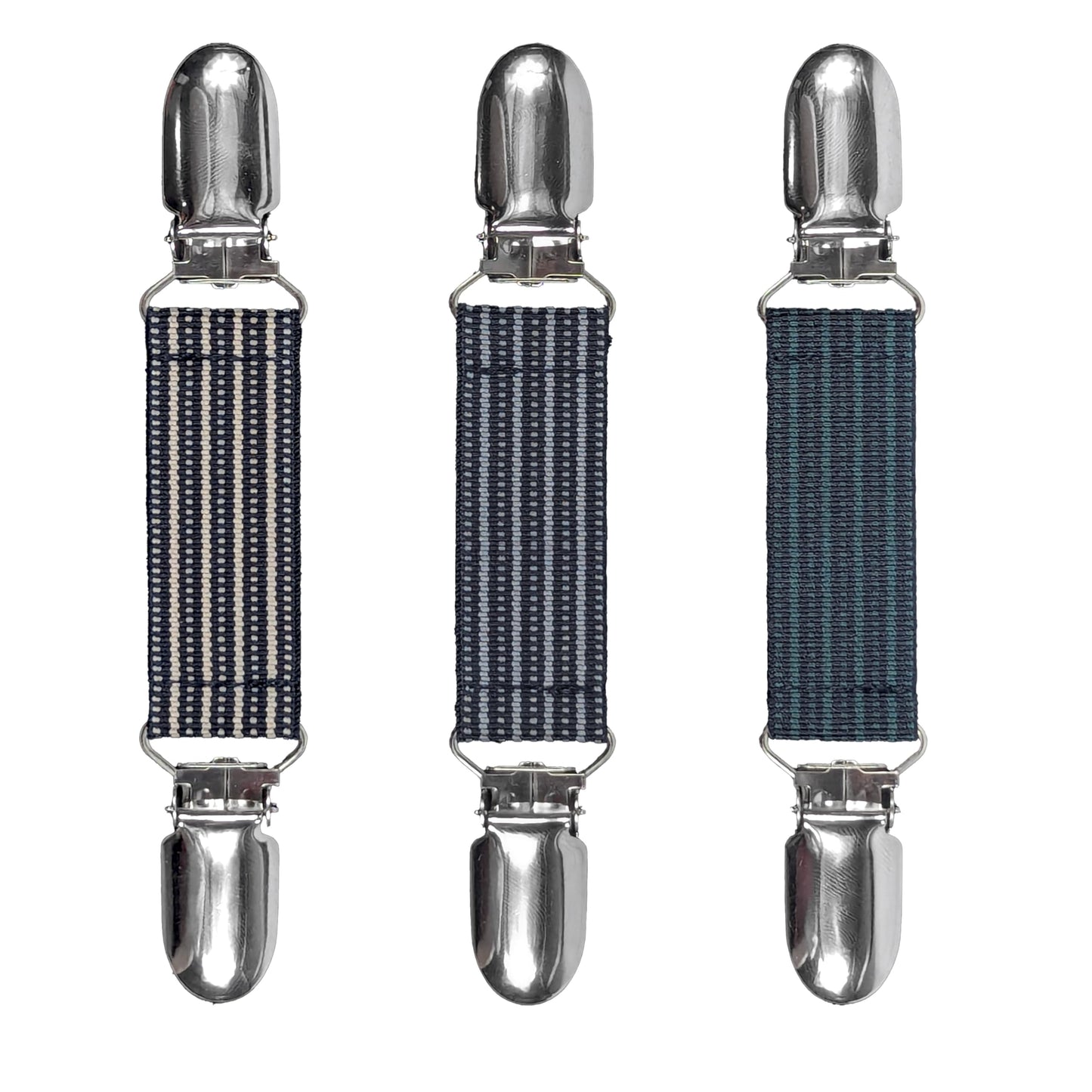 Glove Clips (3-Pack) (Dot and Stripe, 3/4 inch)