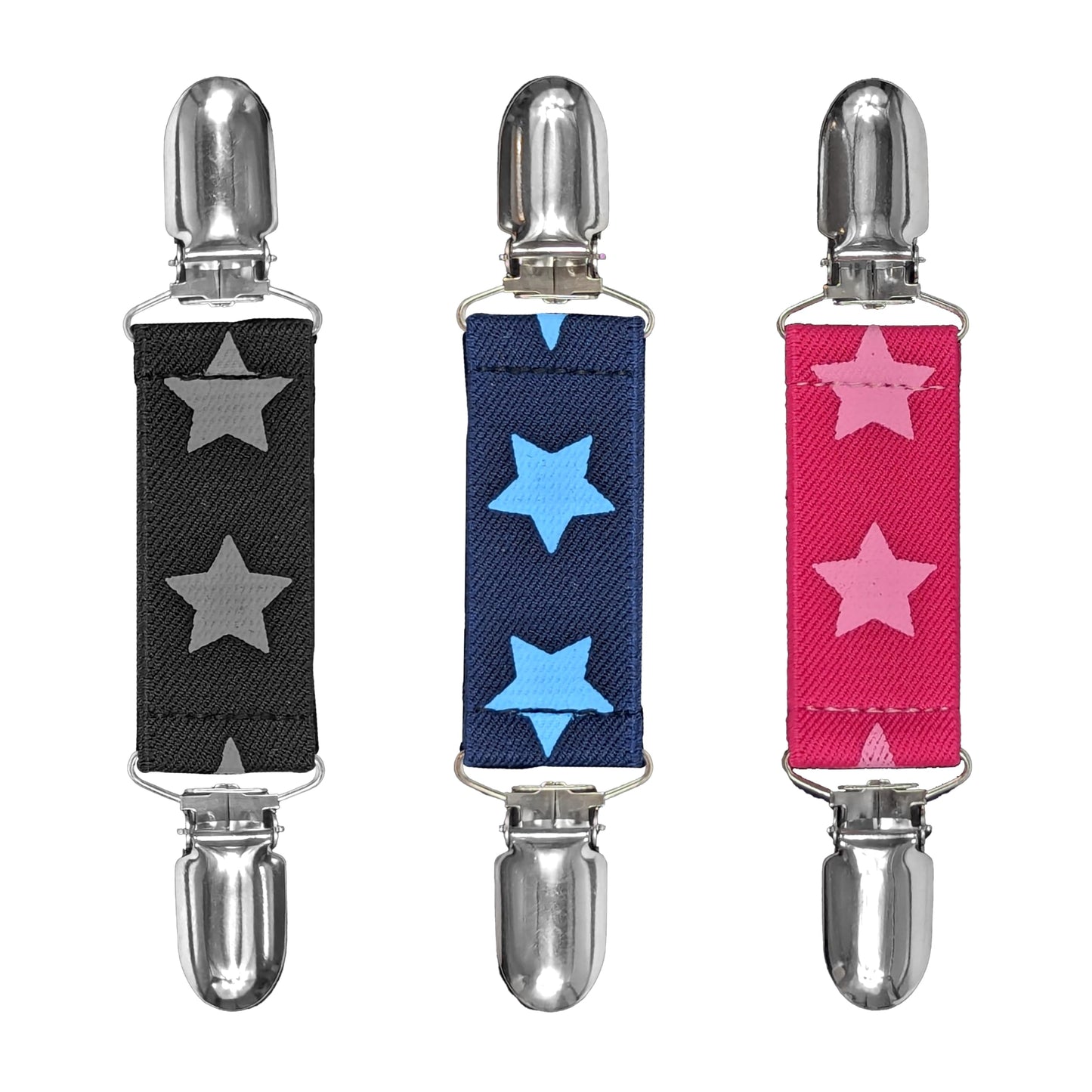 Glove Clips (3-Pack) (Stellar Printed Star, 1 inch)