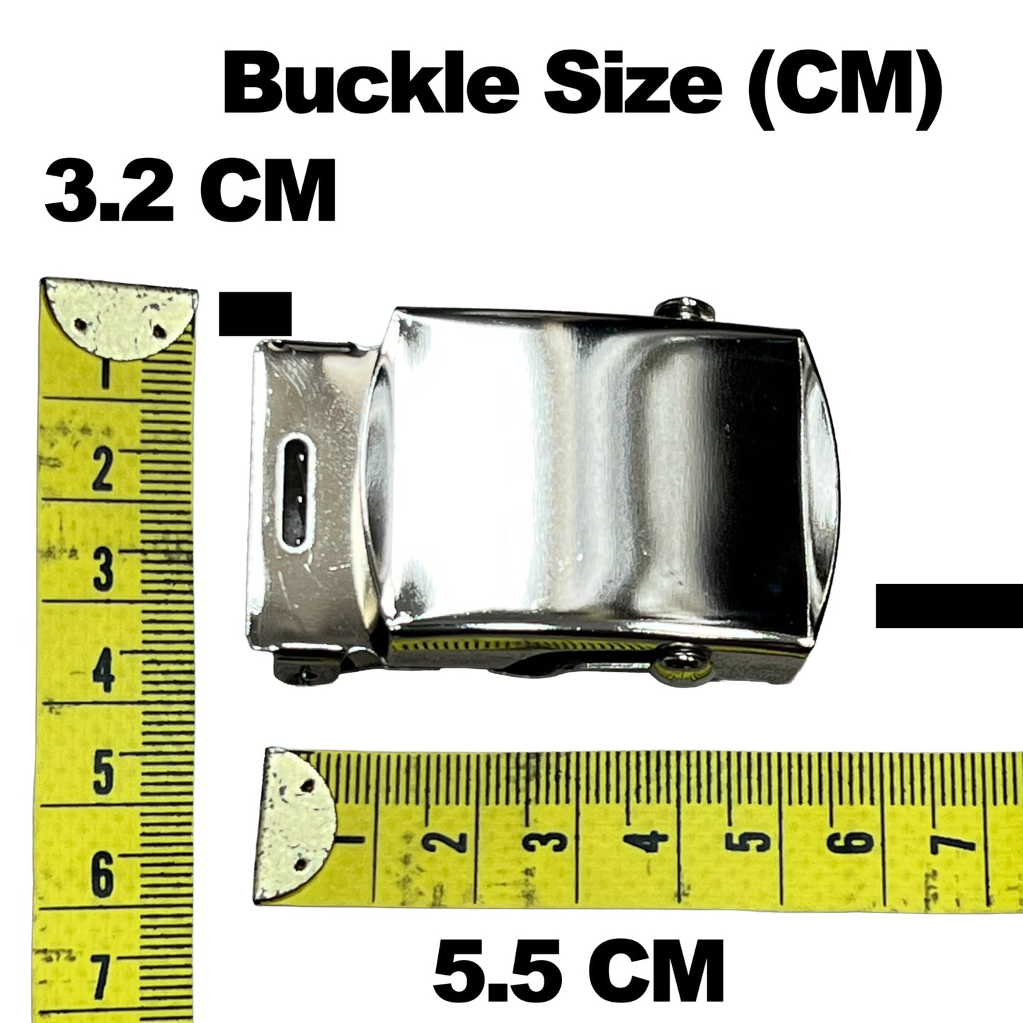Canvas Web Belt - Chrome Buckle (Black)