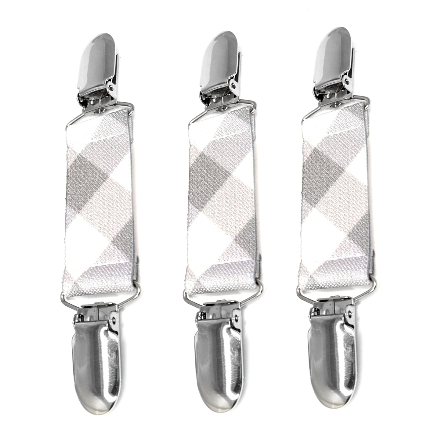 Glove Clips (3-Pack) (Tartan Gray, 1 inch)