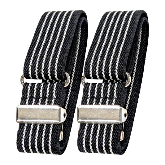 Classic Sleeve Garters (Black 5 White, 1 inch)