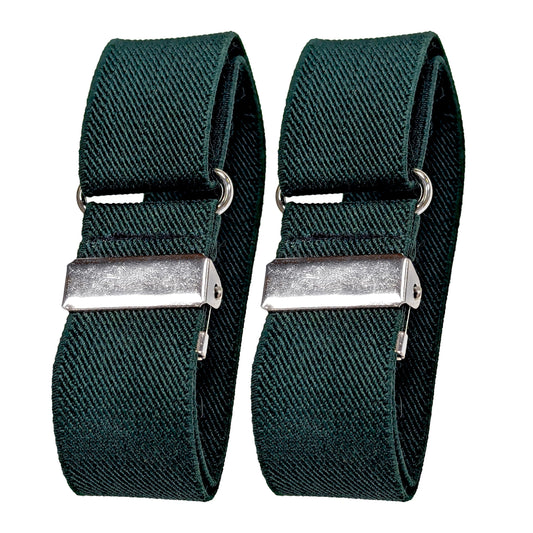 Classic Sleeve Garters (Forest Green, 1 inch)