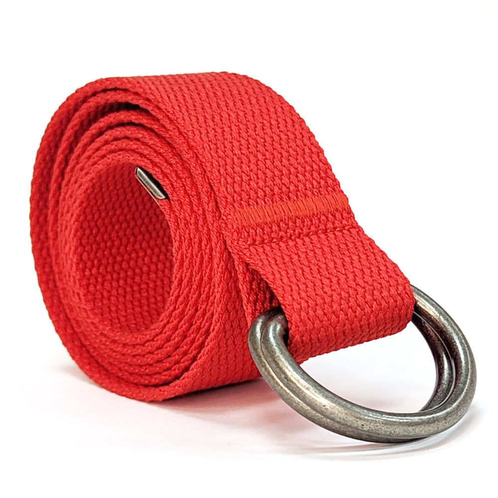Canvas D-Ring Belt 1¼" (Red)