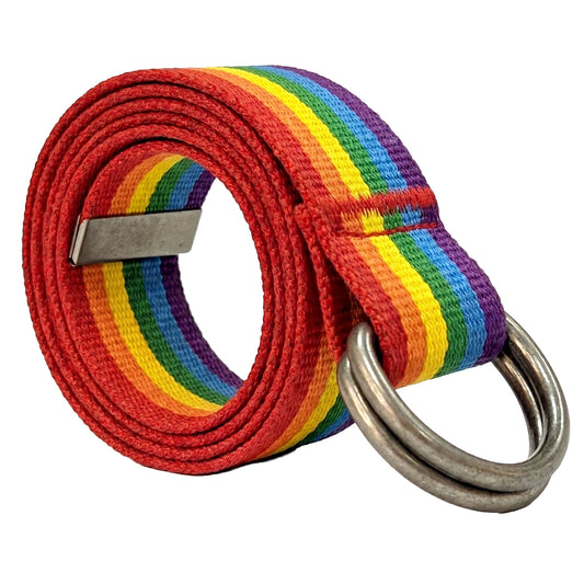 Canvas D-Ring Belt 1½" (6 Rainbow)