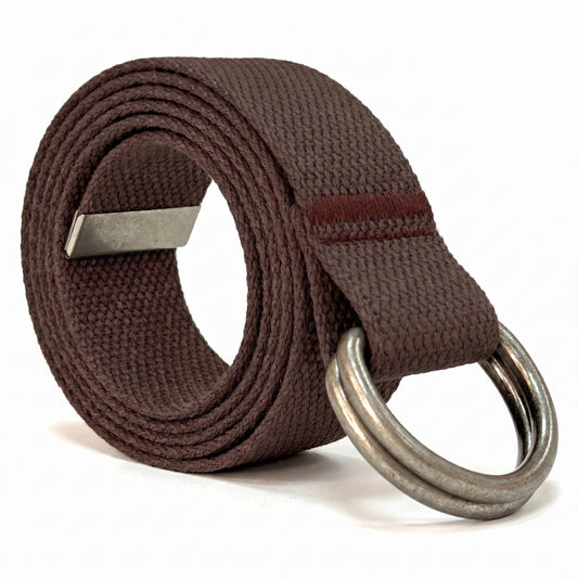 Canvas D-Ring Belt 1½" (Brown)
