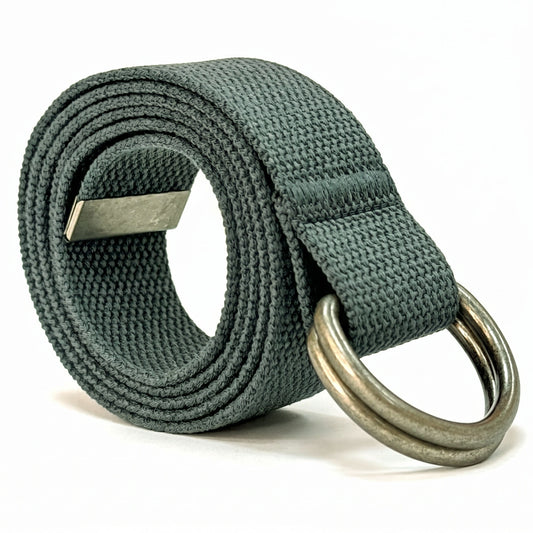 Canvas D-Ring Belt 1½" (Deep Gray)