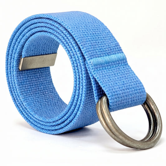 Canvas D-Ring Belt 1½" (Sky Blue)