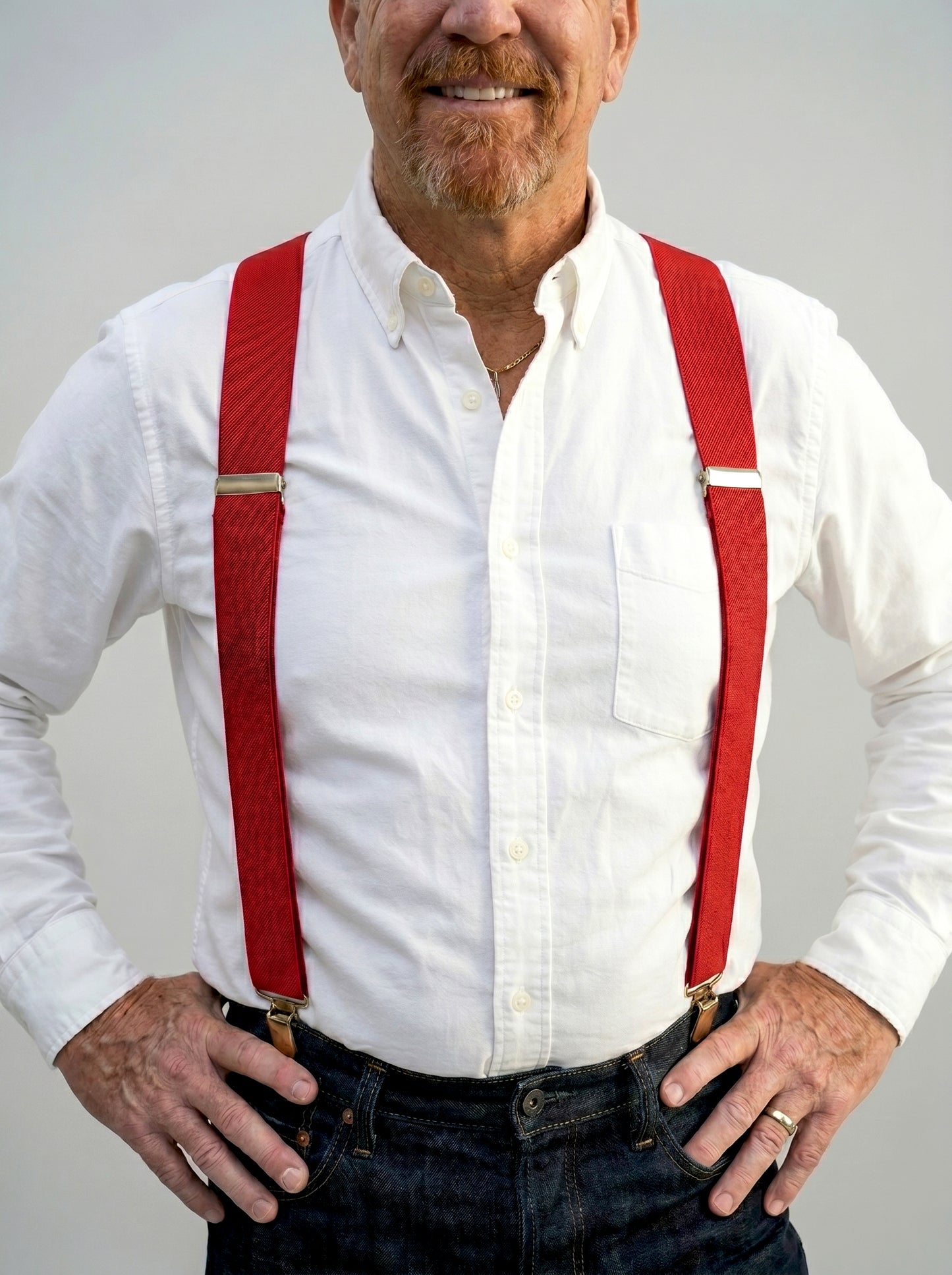 Heavy Duty X-Back Suspenders 2" (Red)