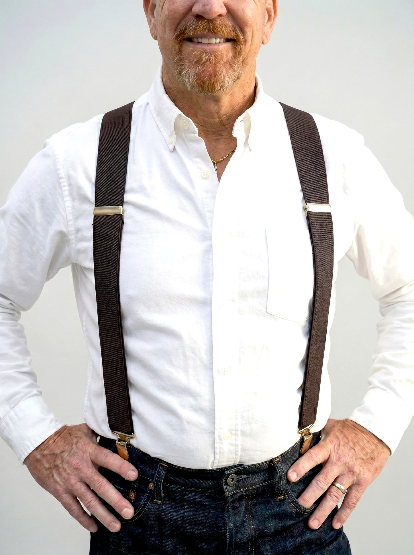 Heavy Duty X-Back Suspenders 2" (Brown)