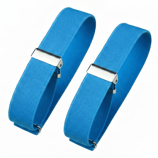 Classic Sleeve Garters (Aqua Blue, 1 inch)