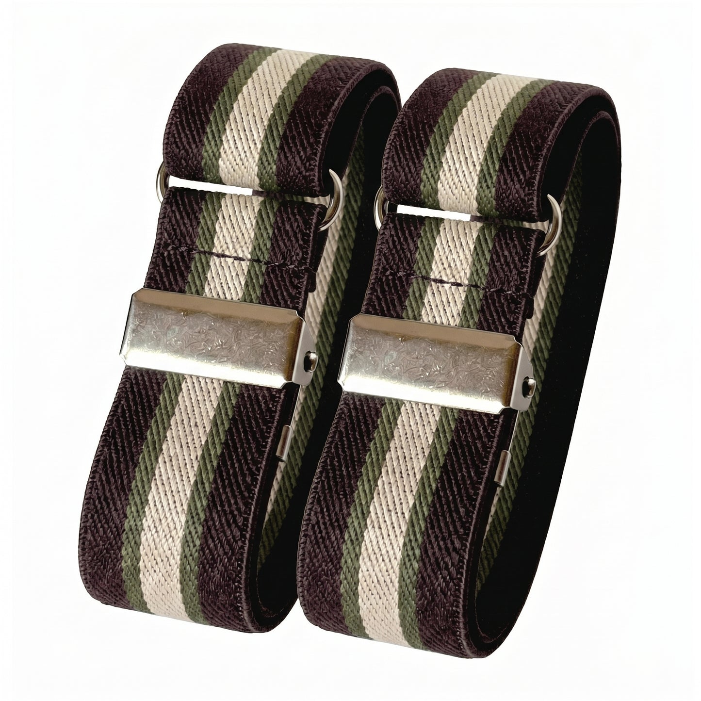 Classic Sleeve Garters (Cofee Green Khaki, 1 inch)