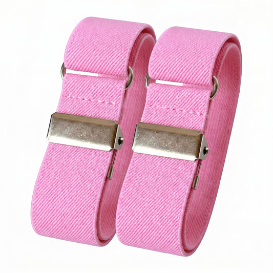 Classic Sleeve Garters (Pink, 1 inch)