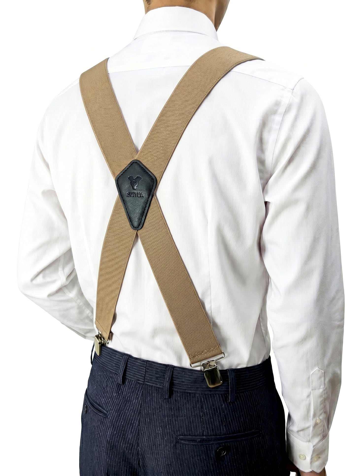 Heavy Duty X-Back Suspenders 2" (Khaki)