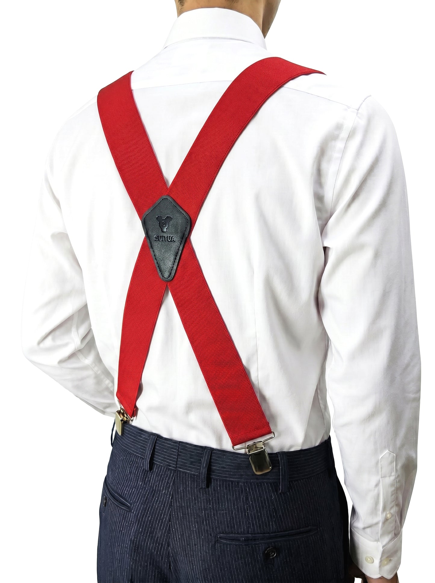 Heavy Duty X-Back Suspenders 2" (Red)