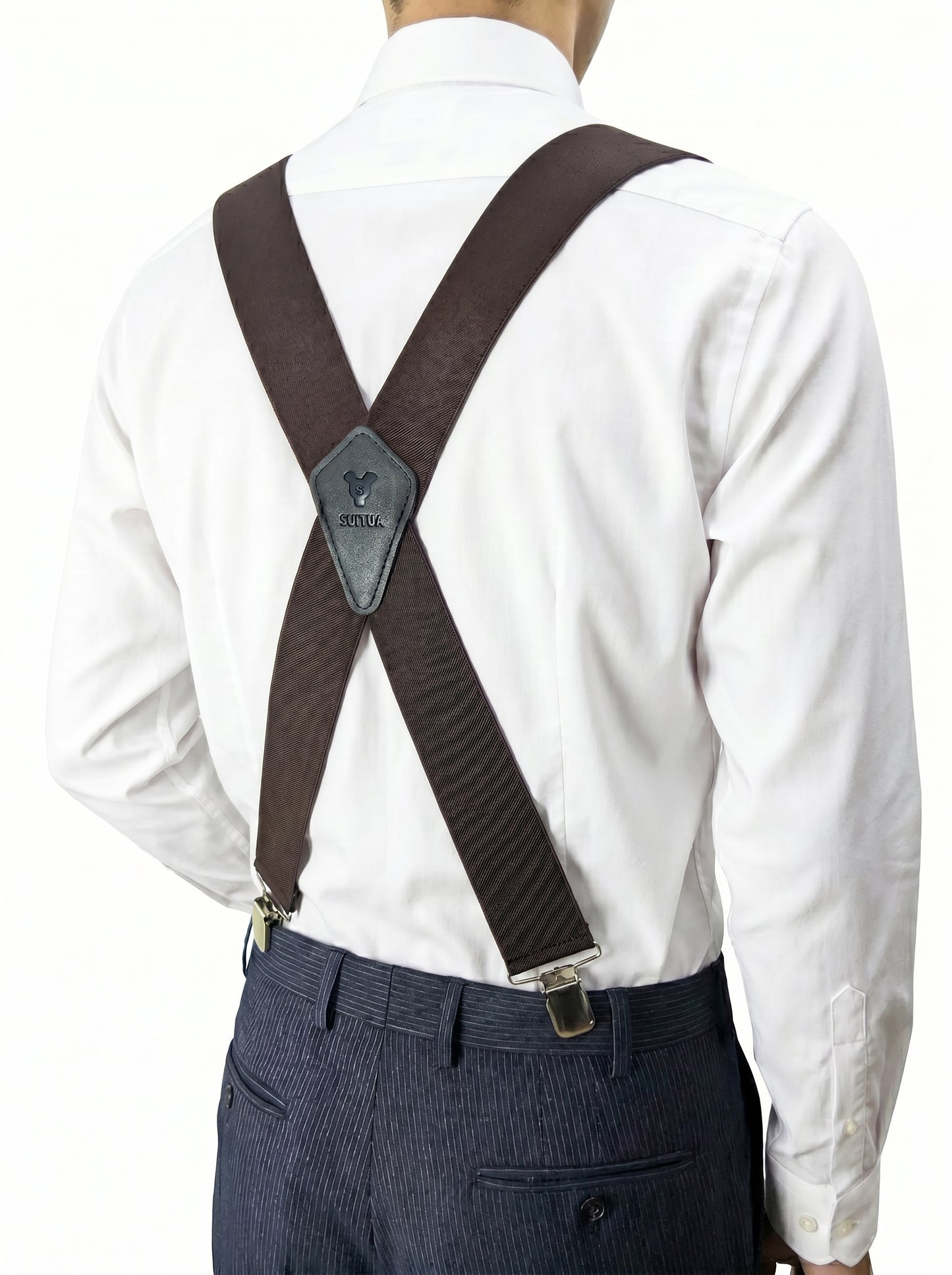 Heavy Duty X-Back Suspenders 2" (Brown)