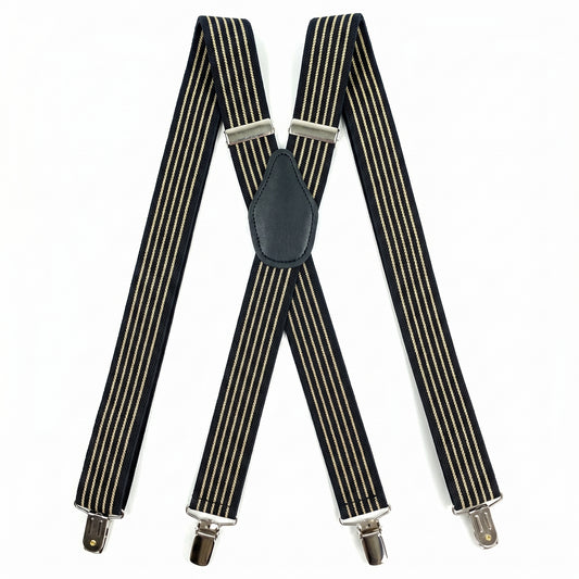 X-Back Suspenders 1¼" (black 5 khaki)