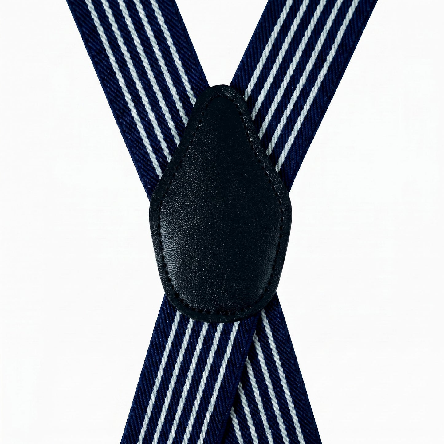 X-Back Suspenders Blue Floral White - Back