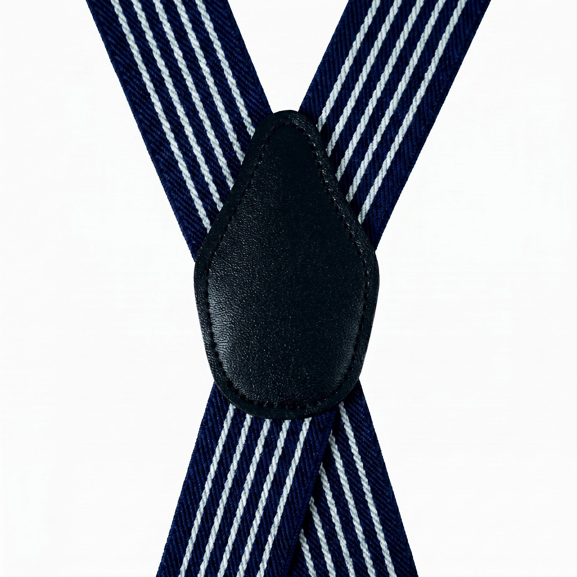 X-Back Suspenders Blue Floral White - Back