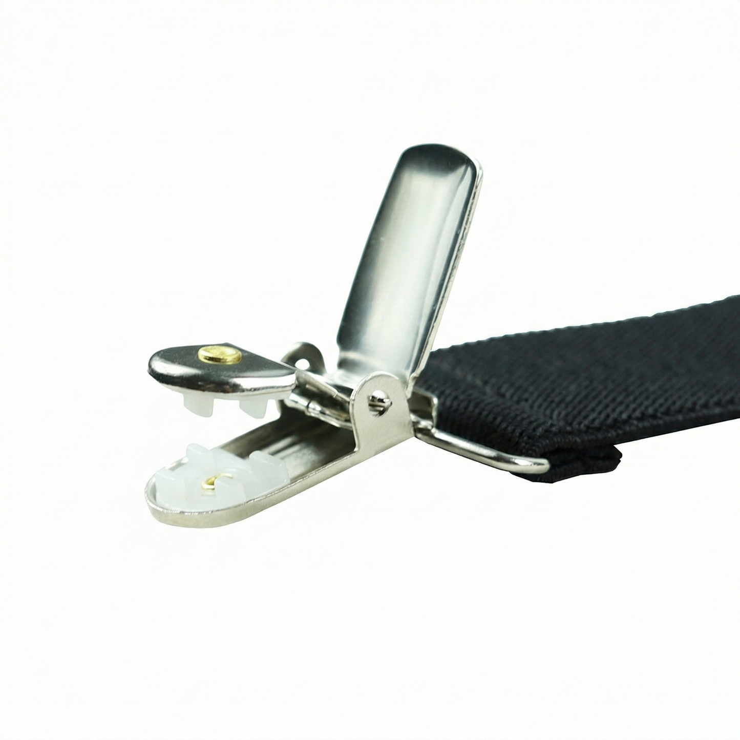 X-Back Suspenders Black - Clip Open Detail