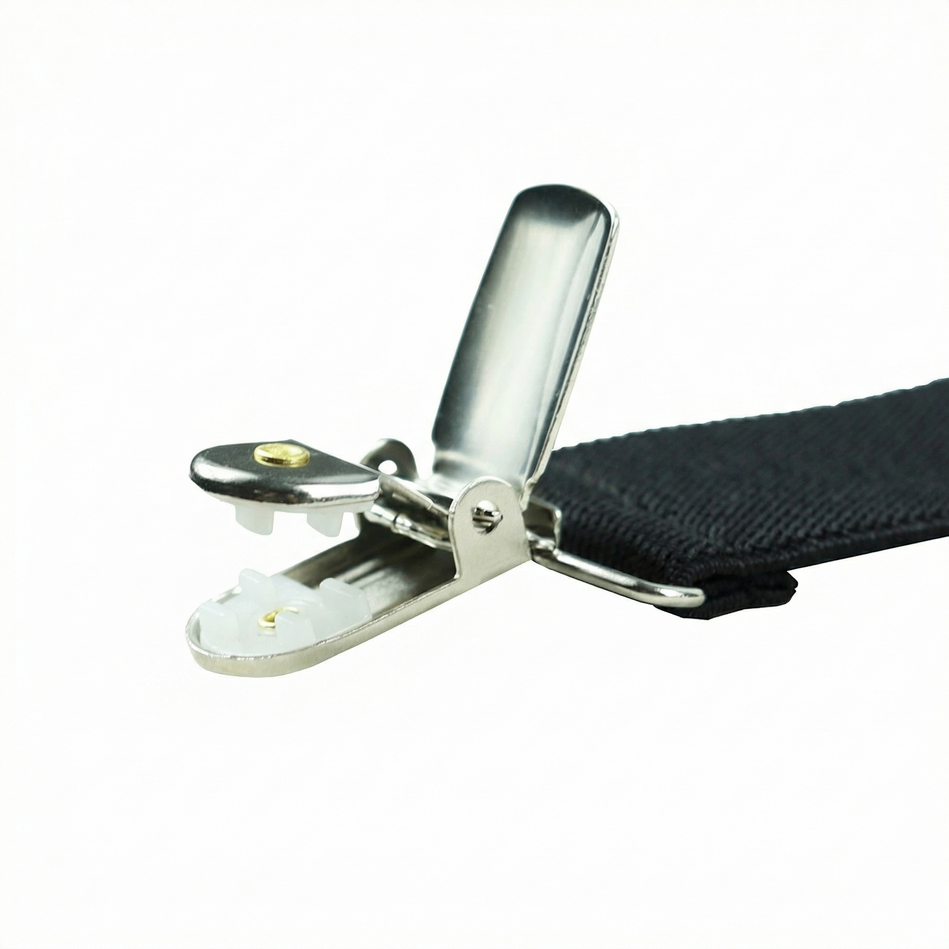 X-Back Suspenders Black - Clip Open Detail