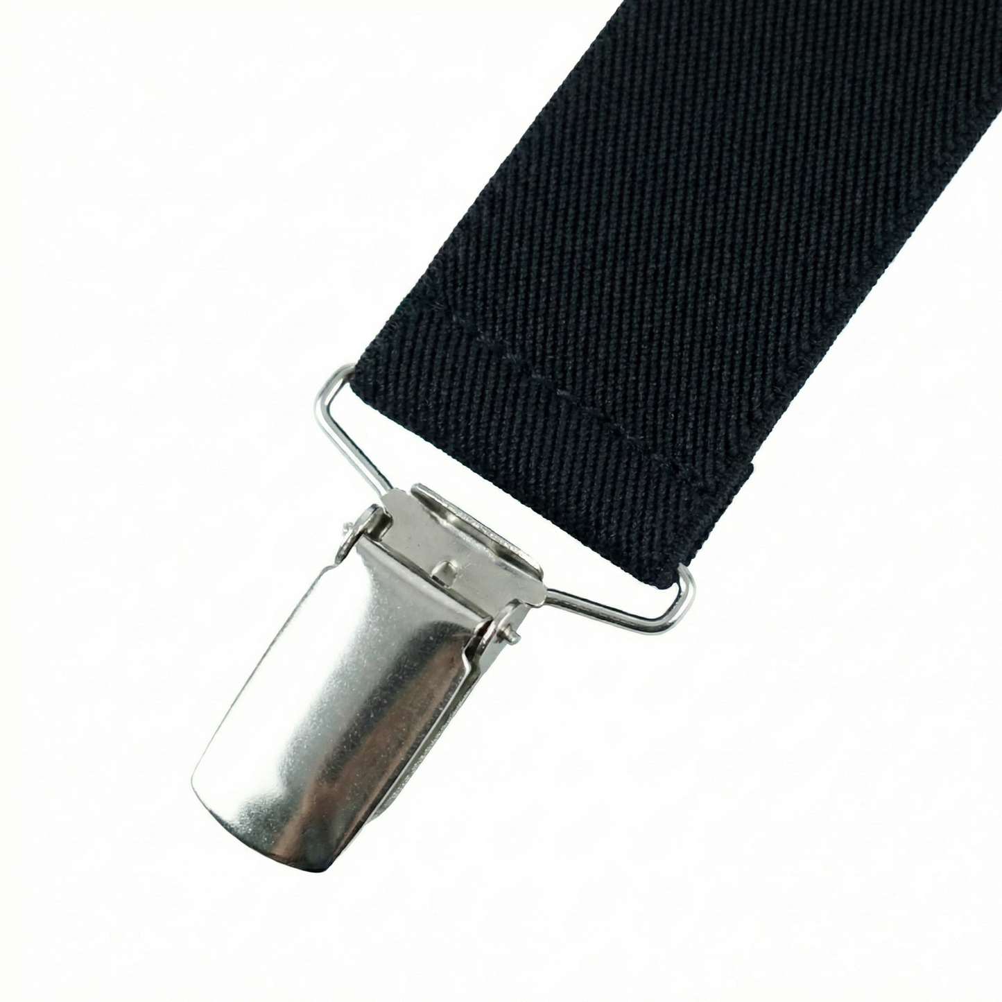 X-Back Suspenders Black - Clip Closed Detail