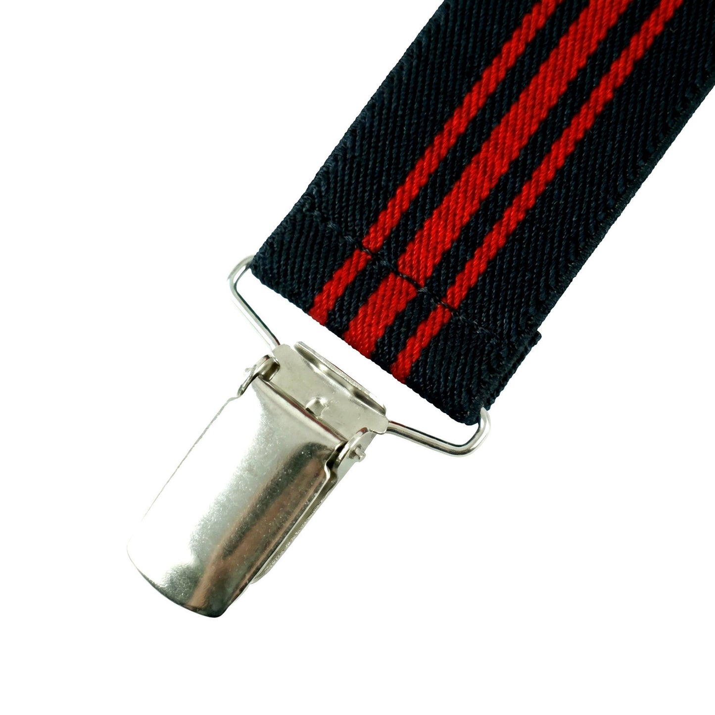 X-Back Suspenders Black 3 Red - Clip Closed