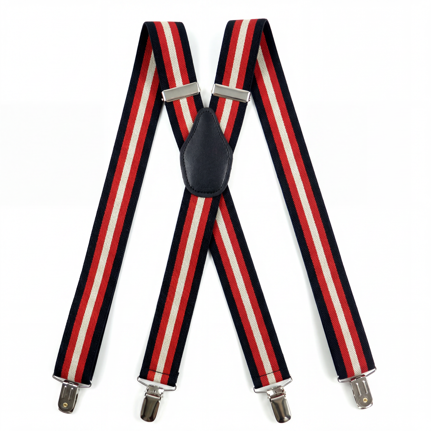 X-Back Suspenders 1¼" (Black Red Khaki)