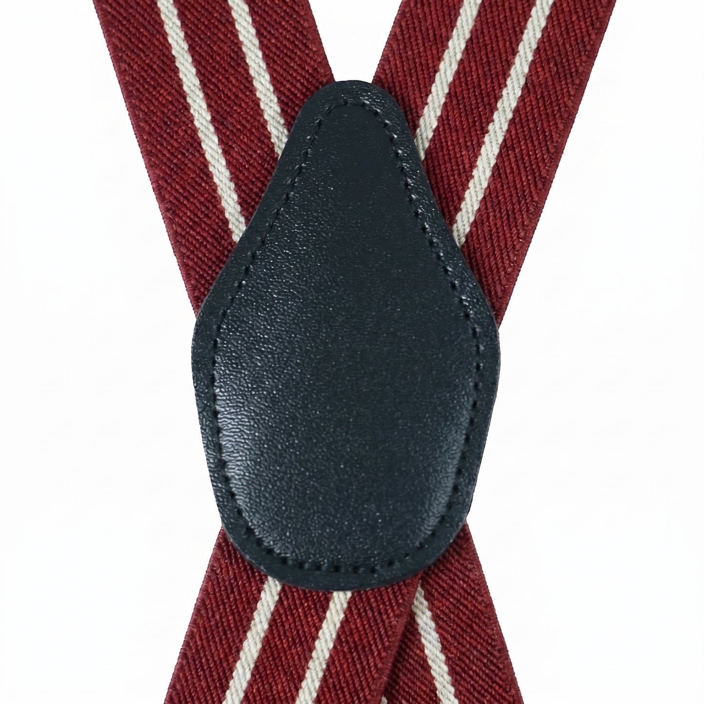 X-Back Suspenders 1¼" (Crimson Red Twin Khaki)