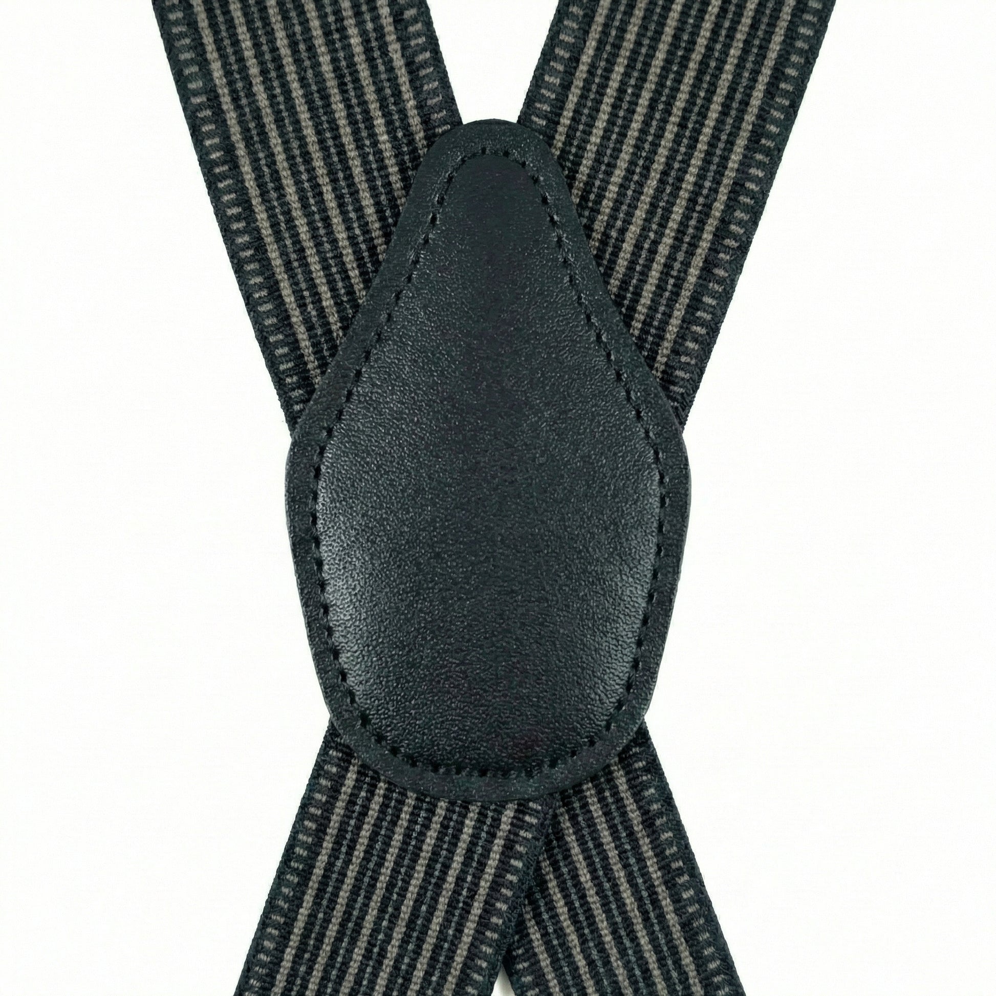 X-Back Suspenders Gray Purple - Back