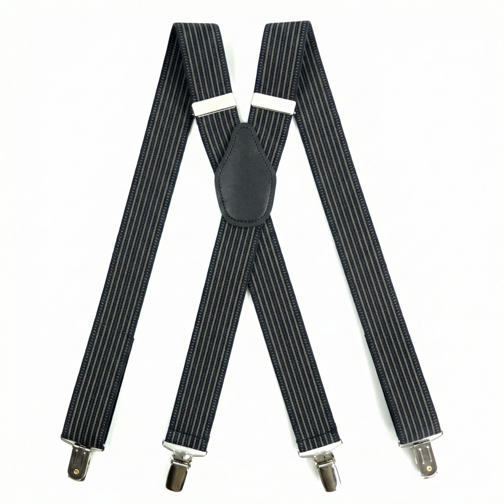 X-Back Suspenders Gray Purple - Main