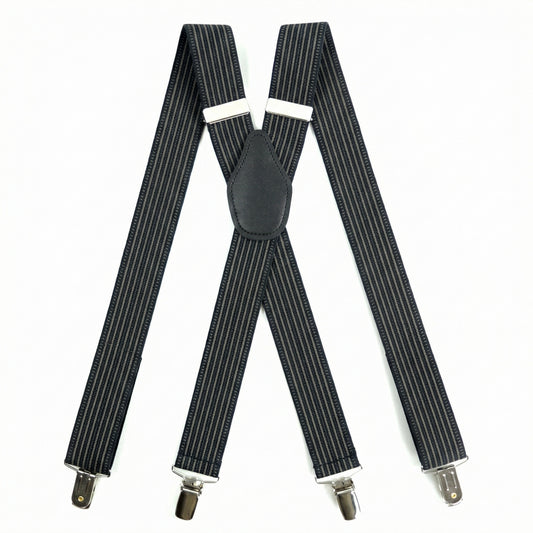 X-Back Suspenders Gray Purple - Main