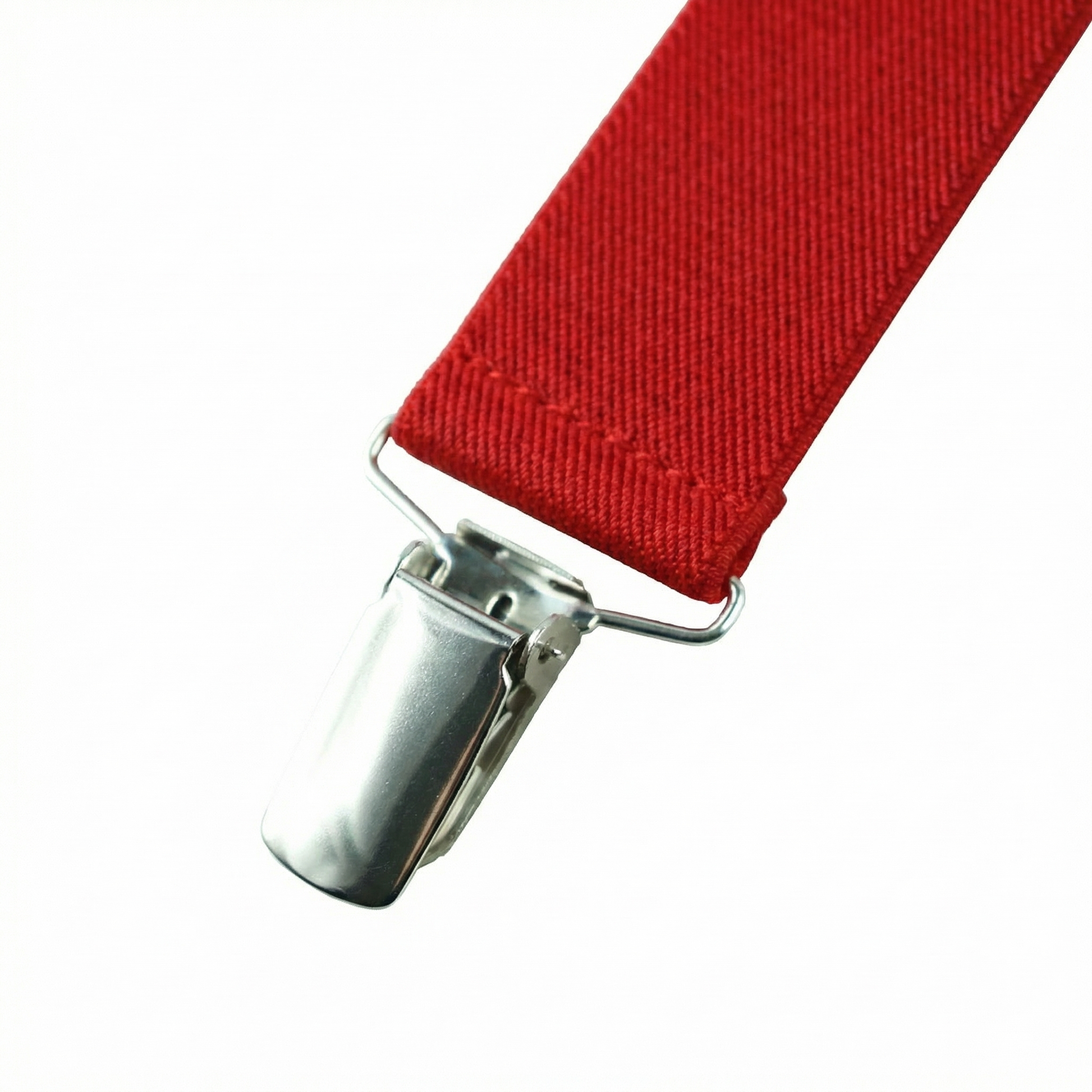 X-Back Suspenders Red - Clip Closed Detail