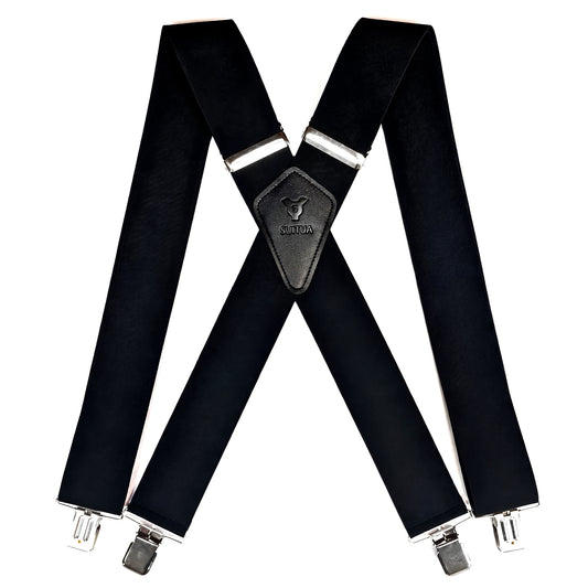 Heavy Duty X-Back Suspenders 2" (Black)
