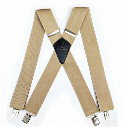 Heavy Duty X-Back Suspenders 2" (Khaki)